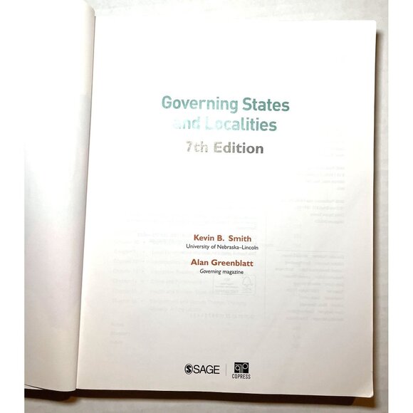 Governing States And Localities 7th Edition Book Kevin B. Smith Alan Greenblatt - Picture 8 of 15